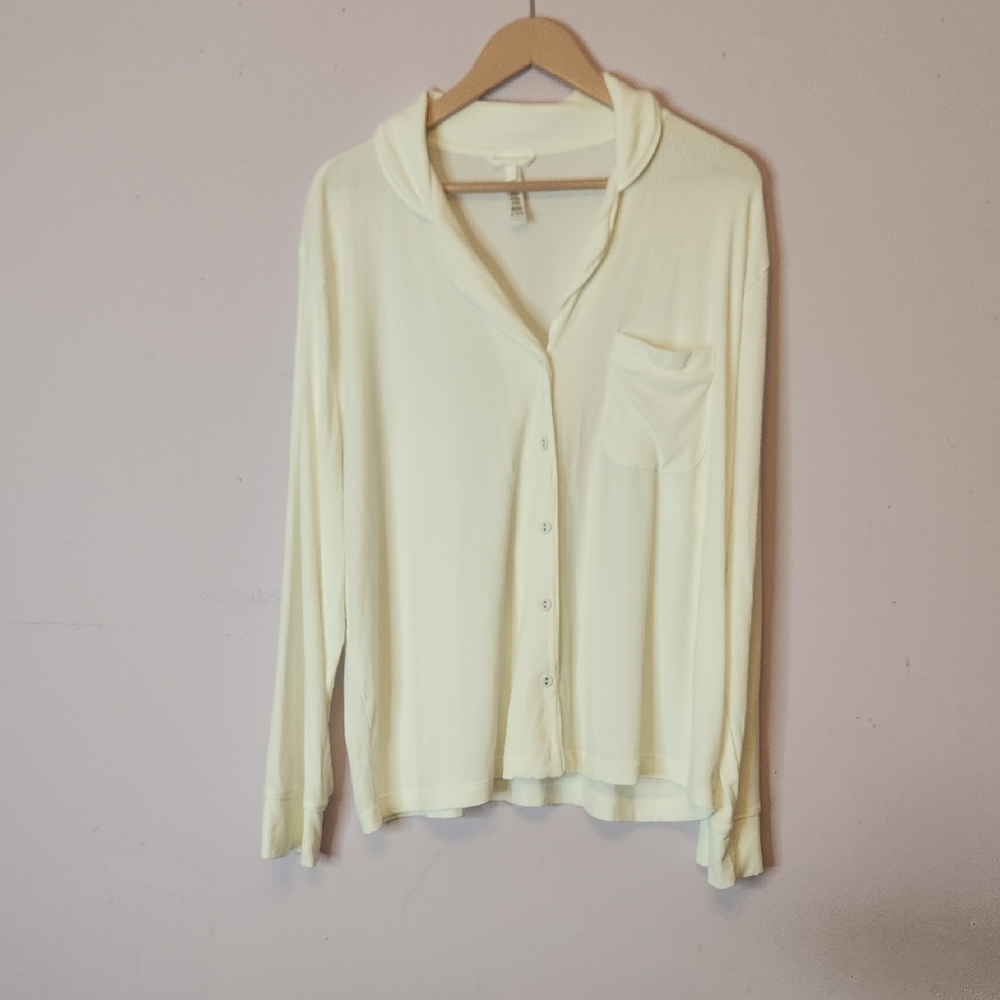 SKIMS Soft Lounge Button Down Shirt, size XL